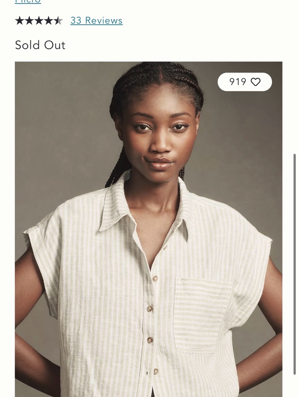 Pilcro Women’s Lightweight Cropped Striped Button-Up - Sage/White